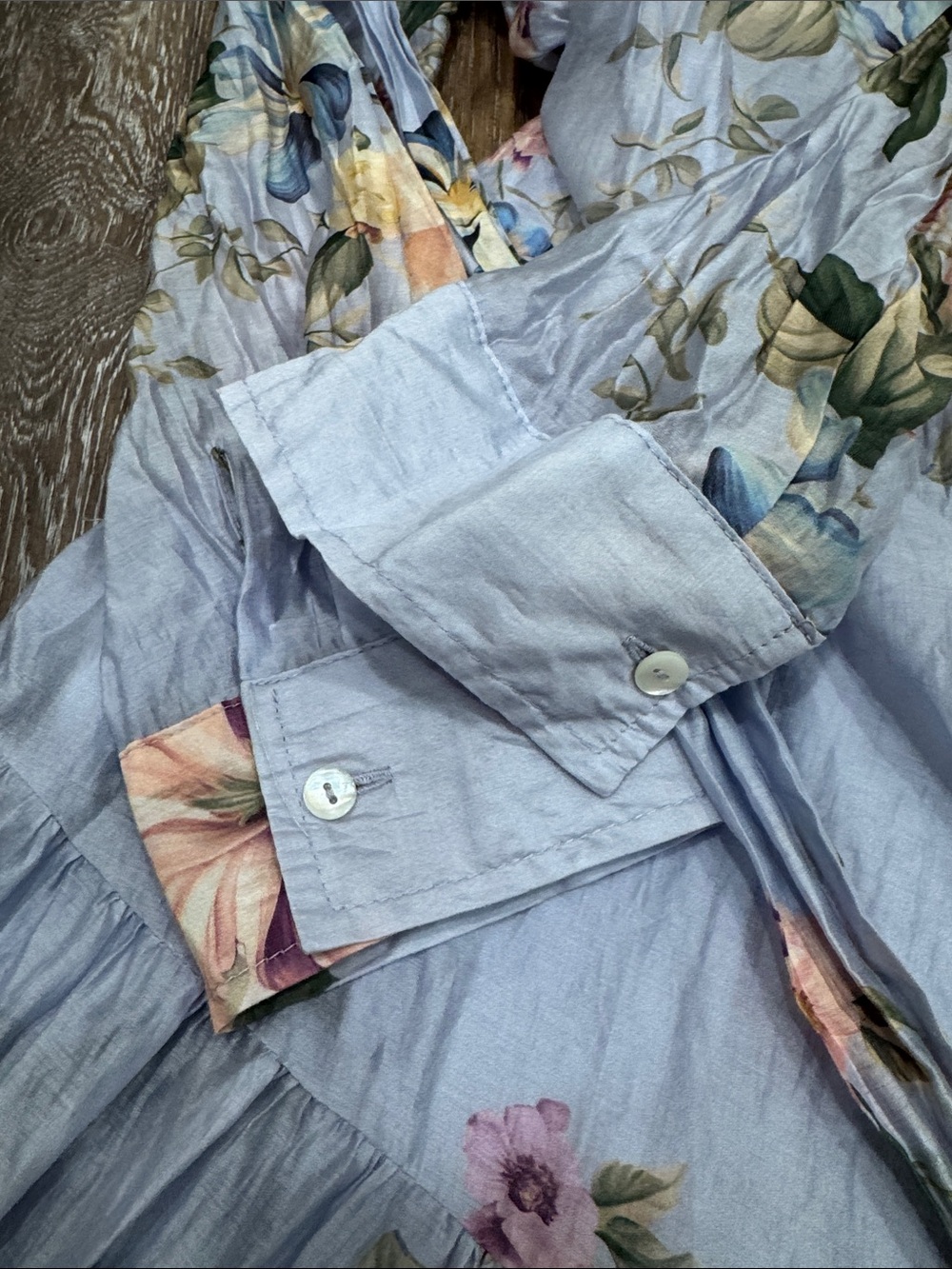 Lucky & Coco, mini floral dress, size L, blue floral - Picture 2 of 8